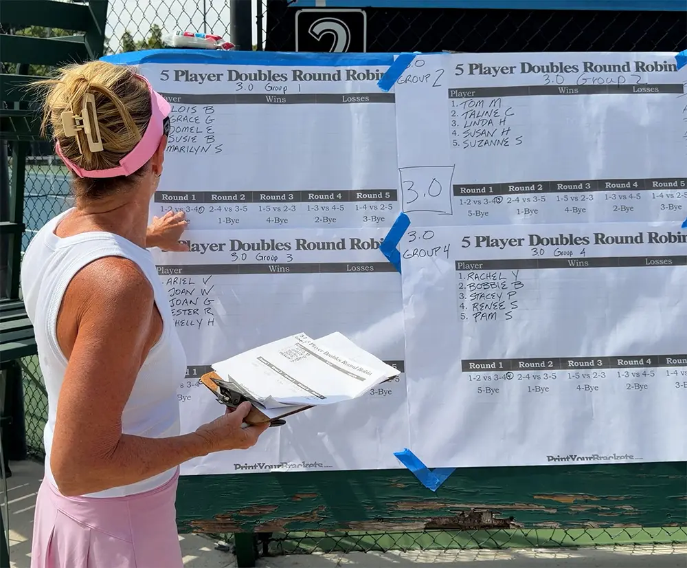 Pickleball tournament players at ATC