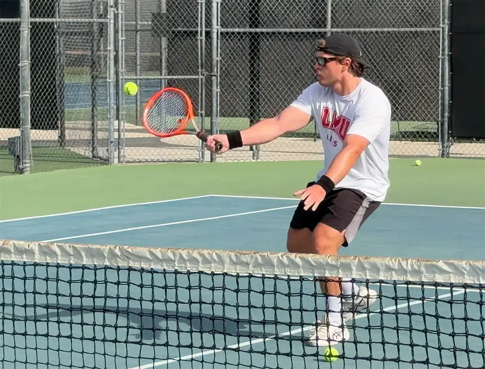 Tennis action at Anaheim Tennis and Pickleball Center