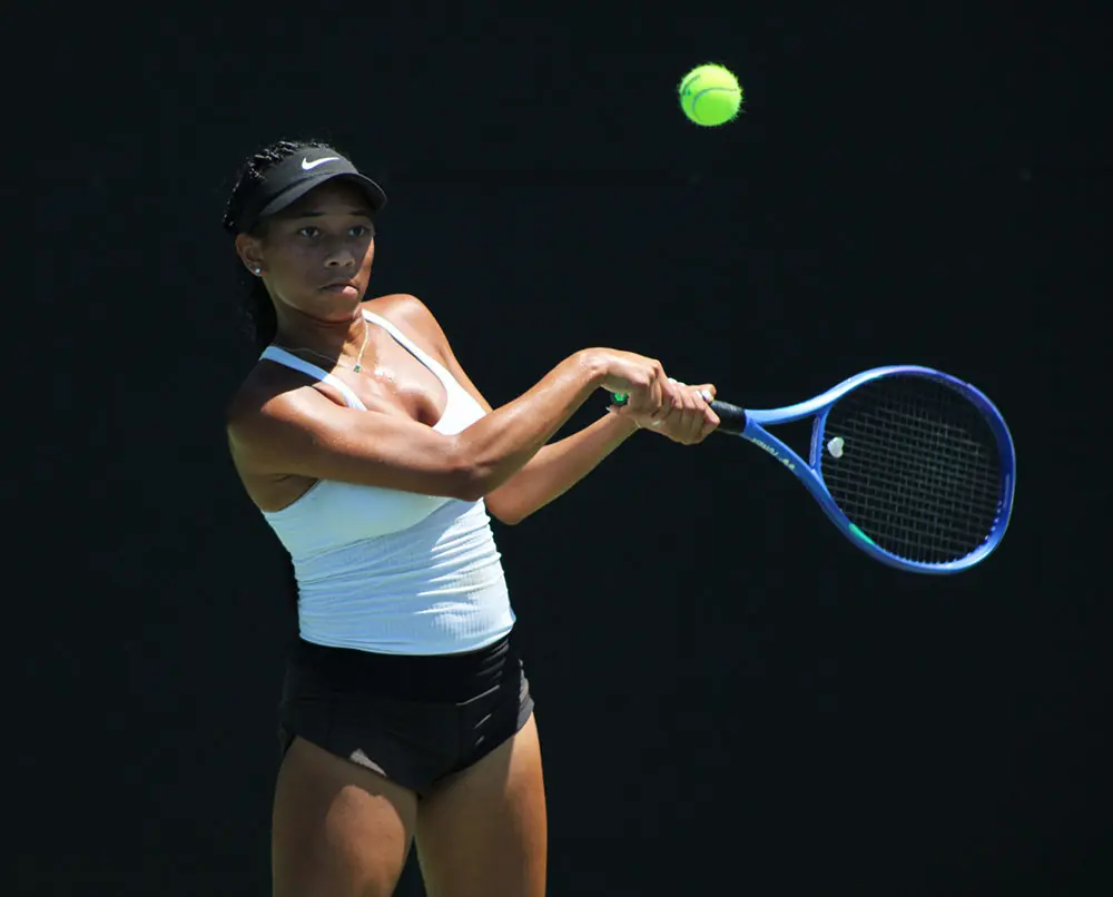 Tennis players at Anaheim Tennis and Pickleball Center
