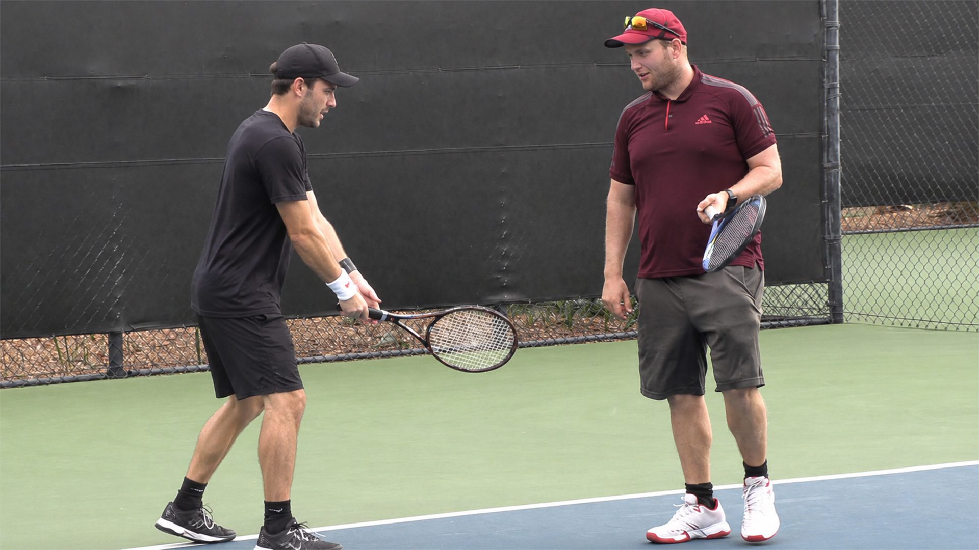 Mens tennis lesson