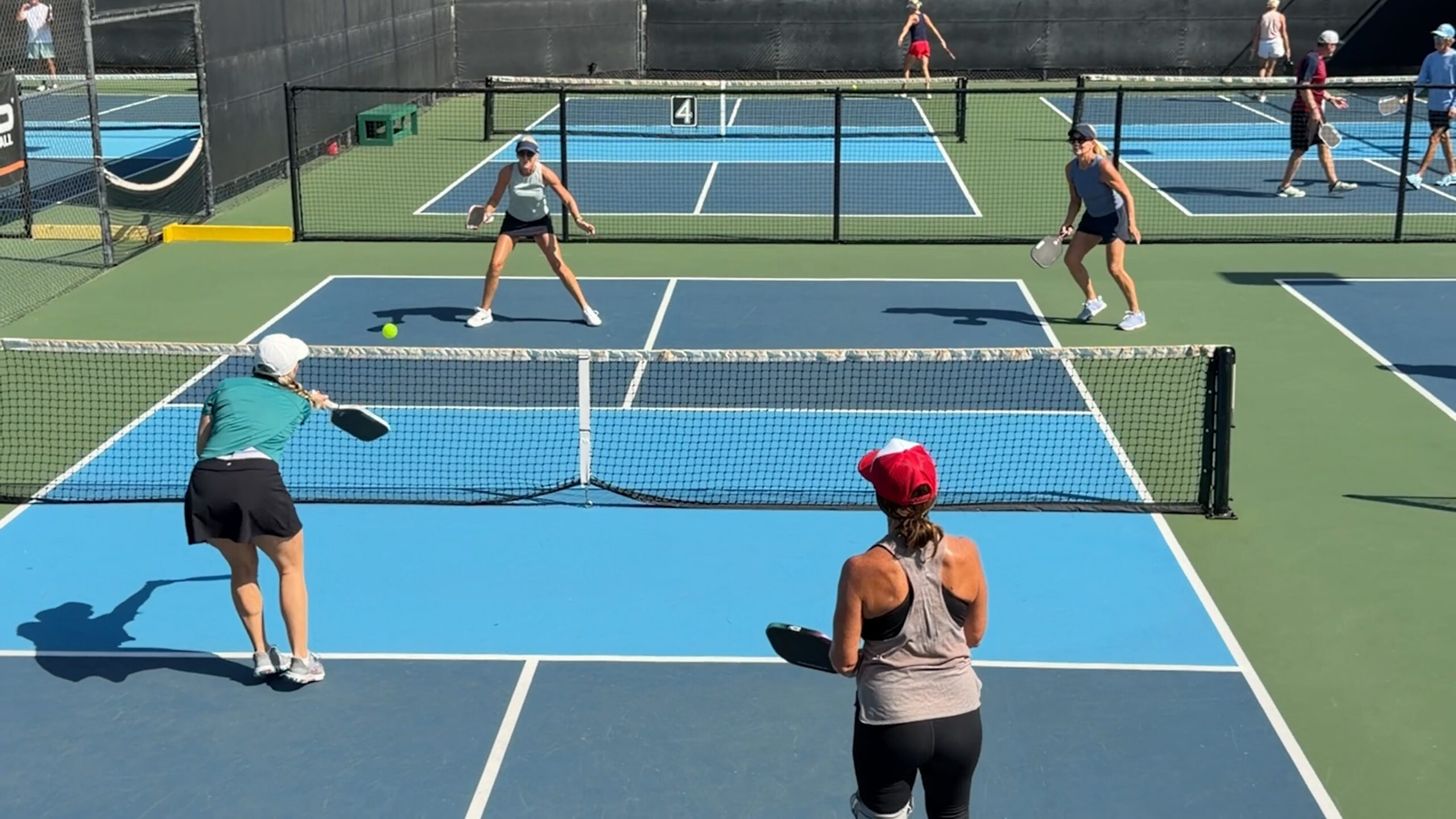 Doubles pickleball at Anaheim Tennis & Pickleball Center