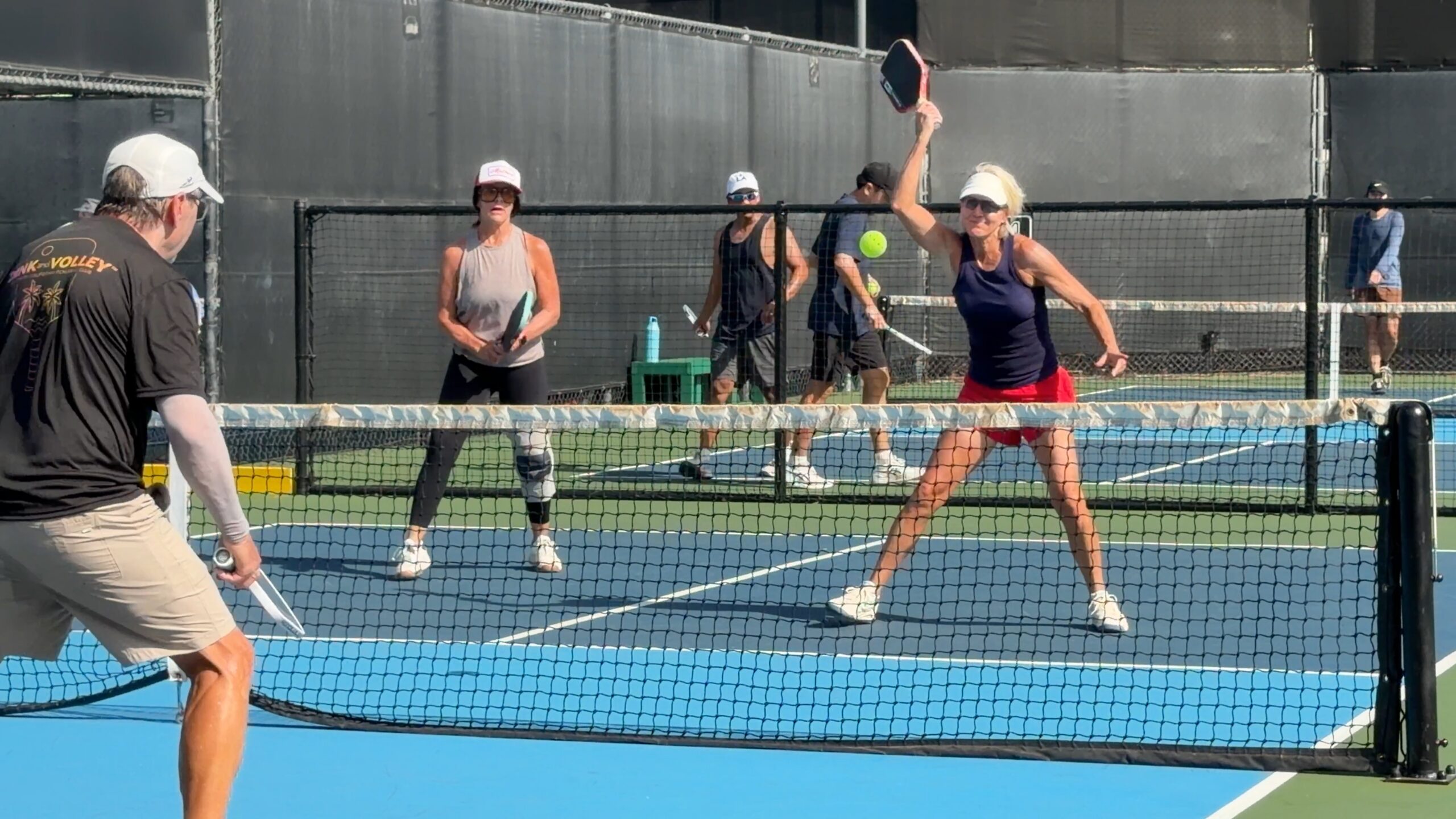 Pickleball action at Anaheim Tennis & Pickleball Center