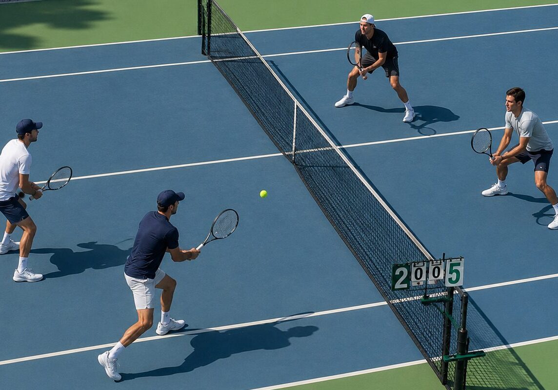 T Court insert doubles aerial